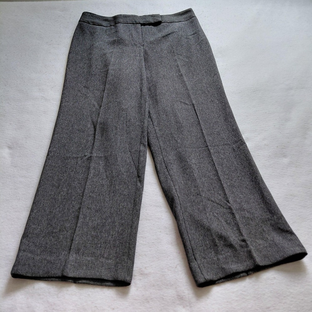 Heather Gray Dress Pants Trousers Womens XL 35 Herringbone Career Office VTG